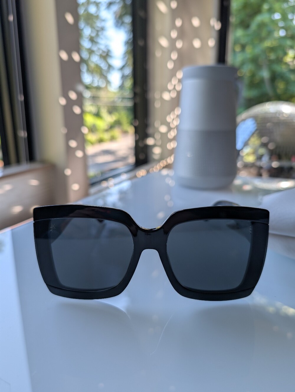 Dime Black Square Sunglasses - Classic Black Women's Shades